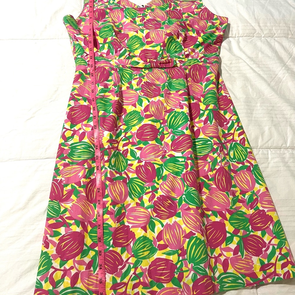 Lilly Pulitzer Vintage Mini Dress Tulip Print Sleeveless Cotton SZ 12 EUC - Picture 11 of 11